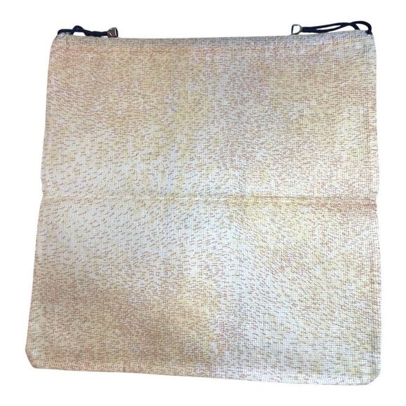 Fendi Beige & Black Drawstring Dust Bag Polyester Blend 13" Handbag Shoes Wallet - Picture 3 of 5